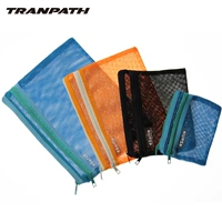 TRANPATH Ví lưới nylon Ví 4 mảnh Túi đựng hộ chiếu Tài liệu Túi đựng Túi giặt Túi lưu trữ Tối túi đựng giấy tờ ô tô