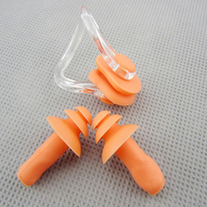 Затычки для ушей 柔软硅胶鼻甲盒装鼻夹耳塞套装男女儿童通用游泳装备防丢失防呛水 Top grade