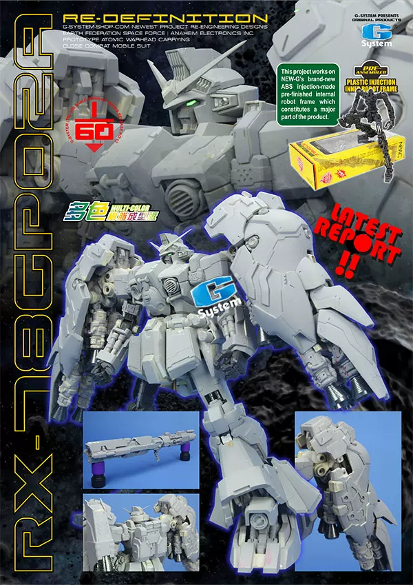 Tide Model World G-System 1/60 RX-78 GP02A Gundam GK/смола модель пятно