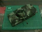 Full 68: 1: 35 Xe tăng PT-76 Mô hình giấy lao động thủ công 3D giấy DIY sản phẩm chưa hoàn thành