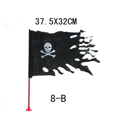 taobao agent Pirate Red Flag with Skull Halloween Halloween Black Banner Black Hand Shake Banner Performing Performing Performance Stage Decoration