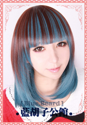 taobao agent [Blue Beard] COS wig/ lolita Lolita daily Shibuya line Roland brown gradient/ pear blossom head