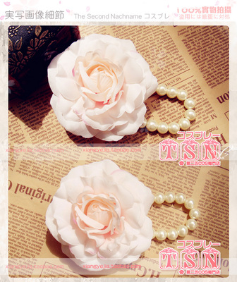 taobao agent TSN Backing Flower V Home Mirror Ring RIN Super Pink Rose Pearl Hand Towing COS Accessories PJ15