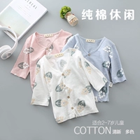 Trẻ em của Cardigan Bé Mùa Xuân Ngắn Tay Áo Đầu Mùa Hè Tre Bông Bên Ngoài T-Shirt Mỏng Nửa Tay Áo Cô Gái Áo Mùa Hè áo khoác cho be gái 12 tuổi