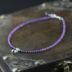 Yunling người gốc tự nhiên Brazil amethyst vòng chân nữ rất mịn 925 sterling bạc nhỏ lắc chân đẹp Vòng chân