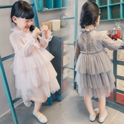 Quần áo trẻ em nữ 2016 Phiên bản Hàn Quốc của bé gái mới mùa thu Váy dài tay công chúa Áo bé gái váy bé gái
