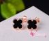Vòng cổ hoa tai tự nhiên Agate Cỏ ba lá Nhẫn Set Set Bạc 925 - Nhẫn nhẫn vàng 18k nam Nhẫn