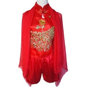 Dành cho người lớn tạp dề ladies phong cách dân tộc Trung Quốc phong cách sườn xám cổ áo sexy đen đỏ tạp dề đồ lót đồ ngủ bộ
