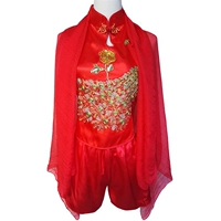 Dành cho người lớn tạp dề ladies phong cách dân tộc Trung Quốc phong cách sườn xám cổ áo sexy đen đỏ tạp dề đồ lót đồ ngủ bộ ao ngu hap dan