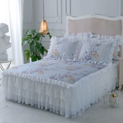 Mùa hè giường ren váy giường bìa băng lụa mảnh duy nhất 1.5 m1.8 m 2.0 giường đặt điều hòa không khí ghế máy có thể giặt