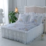 Mùa hè giường ren váy giường bìa băng lụa mảnh duy nhất 1.5 m1.8 m 2.0 giường đặt điều hòa không khí ghế máy có thể giặt 	chân váy giường