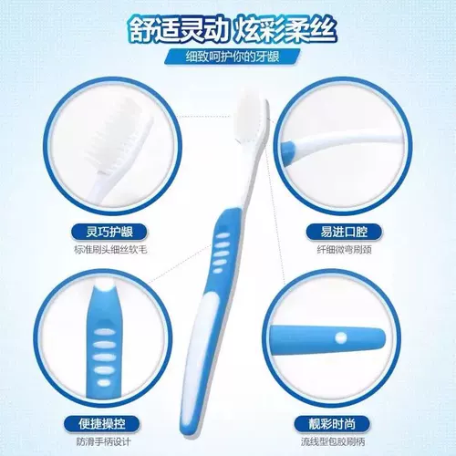 Лечебная зубная щетка с десятками тысяч мягких щетинок, уход за полостью рта, цвет