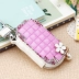 Hàn Quốc sáng tạo cao cấp kim cương da xe chìa khóa túi nữ dễ thương da xe chìa khóa nhẫn nữ túi khóa dây móc ví nam Trường hợp chính
