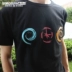 Yuyao cơ quan DOTA2 tháp pháo trò chơi TI8 Invitational vật lý xung quanh Carl ba bóng logo T-Shirt quần áo