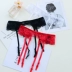 Sexy cám dỗ ren mỏng cô gái gợi cảm màu đen retro trong suốt cám dỗ garter clip garter