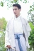 Trở lại han và tang shou tianyue ming mới truyền thống hàng ngày hanfu người đàn ông thêu nửa cánh tay áo sơ mi duy nhất cp vài mùa hè ăn mặc