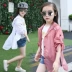 Cô gái mặt trời bảo vệ quần áo áo khoác mỏng 2018 mùa hè trẻ em quần áo da trẻ em quần áo tiểu học và trung học sinh viên giản dị quần áo ngoài trời