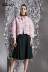Kabuyi thiết kế ban đầu thương hiệu mùa thu mới tối giản Châu Âu và Mỹ lưới hollow hồng khâu áo khoác ngắn nữ