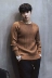 MRCYC Nhật Bản văn học nam cổ tròn xoắn nhỏ áo thun áo len ấm vài mô hình đáy áo len triều