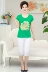 Đặc biệt hàng ngày phụ nữ trung niên của mẹ kích thước lớn mùa hè cotton ngắn tay T-Shirt phương thức bông nữ t-shirt