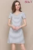 Với ngực pad nightdress ngắn tay bông không gỉ vòng áo ngực cốc một bộ đồ ngủ nữ mùa hè thường nhà ăn mặc đầm thiết kế đẹp Đêm đầm