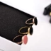 Châu Âu và Hoa Kỳ vòng tròn màu đen nữ mô hình mạ vàng hồng chỉ vàng 18k ngón đeo nhẫn phiên bản Nhật Bản và Hàn Quốc của người thủy triều với phụ kiện