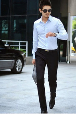 Mùa xuân của nam giới quần chú rể Hàn Quốc phiên bản của tự kinh doanh mặc quần áo phù rể kết hôn chân phù hợp với quần mùa hè làm việc mỏng mặc