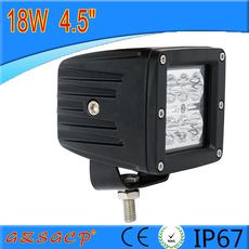 Внедорожные огни 4寸18w方形黄光12v24v汽车led工程检修灯工作灯牧马人越野车顶灯