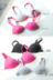 Bộ bikini đồ lót nữ mỏng áo ngực mềm cup không có vòng thép sâu V sexy 70AB75AB80 tam giác chống ánh sáng Bikini