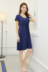 Nightdress nữ mùa hè ngắn tay phương thức bông vành đai ngực pad cup miễn phí mặc áo ngực giản dị tươi Hàn Quốc phiên bản của váy nhà Đêm đầm