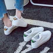 Xuân hè 2018 đường phố mới chụp giày đế dày màu trắng nữ hoang dã Giày vải Hàn Quốc Giày đế bệt