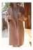 Phụ nữ Hàn Quốc khí mùa xuân đơn giản thiết kế tách đơn giản phù hợp với cổ áo áo len nữ dài phần len áo thủy triều - Trung bình và dài Coat áo gió Trung bình và dài Coat