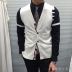 Hàn Quốc Dongdaemun Cardigan vest áo len nam xu hướng giản dị hoang dã màu rắn Slim new vest áo len Dệt kim Vest
