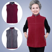 Áo vest bà mùa thu và áo bà già 60 tuổi 70 áo mẹ tải mùa thu và áo khoác mùa đông cộng với con ngựa dày nhung