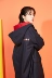Mèo nước sốt tím 2018 mùa thu mới gốc Nhật Bản của phụ nữ coat loose dài trùm đầu áo gió mẫu áo khoác nữ đẹp 2021 Trench Coat