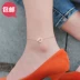 Nhật Bản và Hàn Quốc mạ vàng hồng 18K chữ số La Mã vòng chân nữ bằng thép titan kim cương đôi nhẫn quà tặng sinh nhật Hàn Quốc không phai lắc chân nữ đẹp Vòng chân