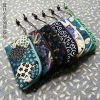 Vải nhập khẩu Nhật Bản DrawString túi vải thủ công có thể đặt thẻ mini xe cầm tay điều khiển từ xa bộ chìa khóa ví nam da thật