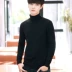 Áo len cao cổ mùa đông phiên bản Hàn Quốc của áo len mỏng trẻ trung cộng với áo len nhung dày, quần áo ấm áp nam - Áo len thể thao / dòng may