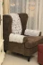 Mỹ sofa cao trở lại ghế (có thể tháo rời) American tiger ghế màu be trắng twill chenille E vải