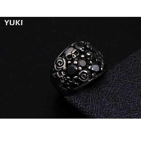 YUKI韩版个性男戒 钛钢男士戒指 霸气 时尚单身戒指指环 饰品