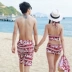Áo tắm nữ che bụng retro bãi biển cặp vợ chồng phù hợp với võ sĩ bikini ba mảnh bảo thủ khăn choàng đôi đồ bơi - Vài đồ bơi 	đồ đôi đi biển cho mẹ và bé	 Vài đồ bơi