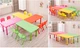 Phim hoạt hình phòng đa chức năng lớp học trẻ sơ sinh bàn ghế bốn đồ chơi bằng nhựa đồ nội thất có thể nâng trẻ em bảng bàn học thông minh cho bé Phòng trẻ em / Bàn ghế